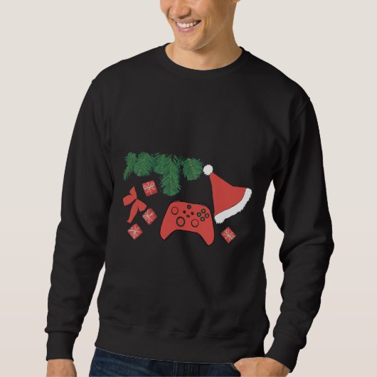 Christmas Gaming Controller Sweatshirt - Gamer Hol スウェットシャツ (正面)