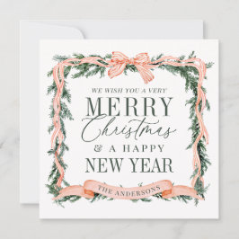 Christmas Garland Frame Holiday ノートカード