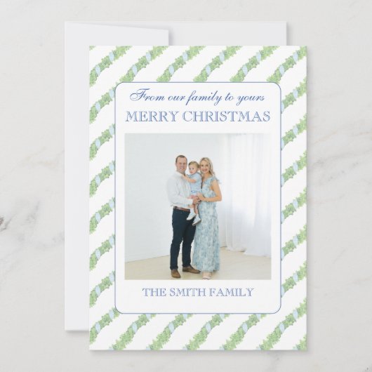 Christmas Garland Grandmillenial Photo シーズンカード (正面)
