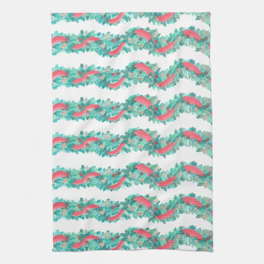 Christmas Garland Kitchen Towel キッチンタオル (縦)