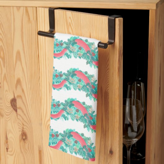 Christmas Garland Kitchen Towel キッチンタオル (三つ折り)