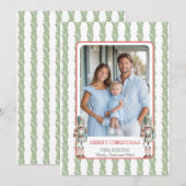 Christmas Garland Nutcracker Grandmillenial Photo シーズンカード (正面/裏面)