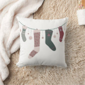 Christmas garland of jolly socks クッション (ブランケット)