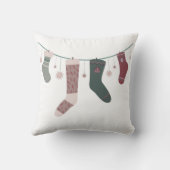 Christmas garland of jolly socks クッション (裏面)
