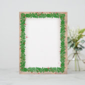 Christmas Garland with Faux Wood Stationery レターヘッド (スタンド正面)