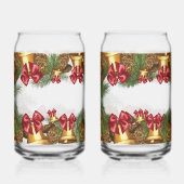 Christmas Garland with Gold Bells & Red Bows ガラス缶 (正面)