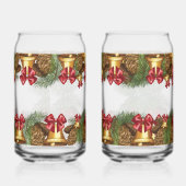 Christmas Garland with Gold Bells & Red Bows ガラス缶 (左)