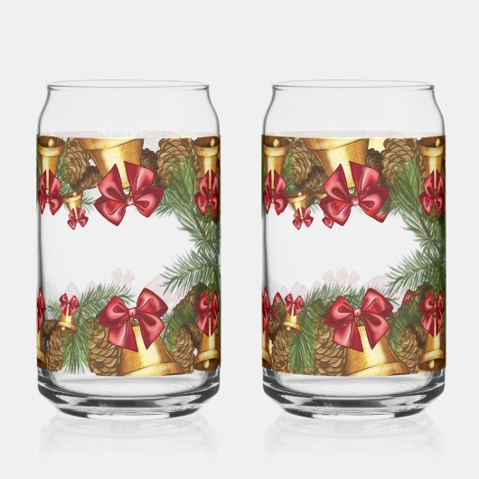 Christmas Garland with Gold Bells & Red Bows ガラス缶 (裏面)