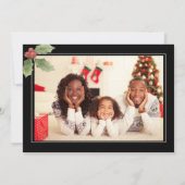 Christmas Garland with Holly Christmas Party  招待状 (裏面)