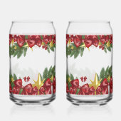 Christmas Garland with Red Bows & Stars ガラス缶 (正面)