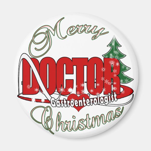 CHRISTMAS Gastroenterologistの博士 マグネット (正面)
