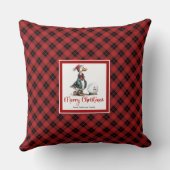 Christmas Geese Minimalist Throw Pillow Decor クッション (裏面)