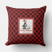 Christmas Geese Minimalist Throw Pillow Decor クッション (正面)