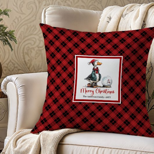 Christmas Geese Minimalist Throw Pillow Decor クッション