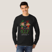 Christmas Gender Reveal He Or She What The Elf Wil Tシャツ (正面フル)