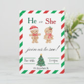 Christmas Gender Reveal invitation 招待状 (スタンド正面)