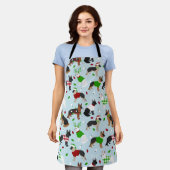 Christmas German Shepherd Apron エプロン (着用した状態)