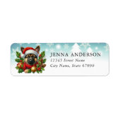 Christmas German Shepherd Return Address Labels ラベル (正面)