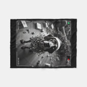 Christmas German Shorthaired Pointer Caught On Cam フリースブランケット (正面(横))