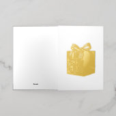 Christmas Gift 箔シーズンカード (外側レイダウン)