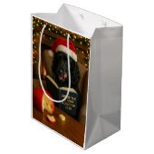 Christmas gift bag Christmas black Working Cocker ミディアムペーパーバッグ (裏面アングル)
