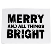 Christmas Gift Bag | Merry & All Things Bright ラージペーパーバッグ (正面)