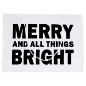 Christmas Gift Bag | Merry & All Things Bright ラージペーパーバッグ (裏面)
