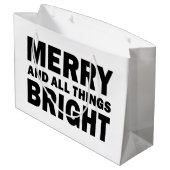 Christmas Gift Bag | Merry & All Things Bright ラージペーパーバッグ (裏面アングル)