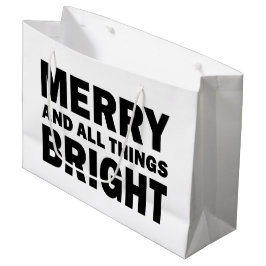 Christmas Gift Bag | Merry & All Things Bright ラージペーパーバッグ