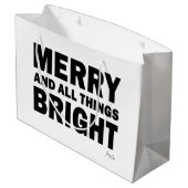 Christmas Gift Bag | Merry & All Things Bright ラージペーパーバッグ (裏面アングル)
