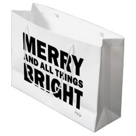 Christmas Gift Bag | Merry & All Things Bright ラージペーパーバッグ