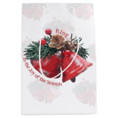 Christmas Gift Bag – Ring in the Joy of the Season ミディアムペーパーバッグ (正面)