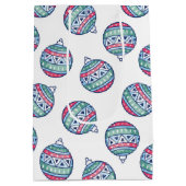 Christmas Gift Bags with Colorful Christmas Balls ミディアムペーパーバッグ (裏面)