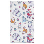 Christmas Gift Bags with Santa & Holiday Animals スモールペーパーバッグ (裏面)