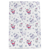 Christmas Gift Bags with Santas, Reindeers & Bears ミディアムペーパーバッグ (正面)