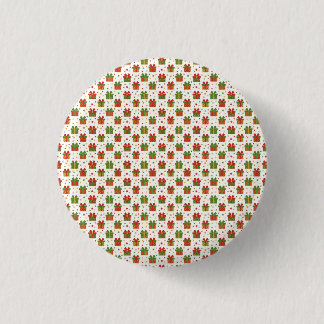 Christmas Gift Boxes and Bows Seamless Pattern 缶バッジ