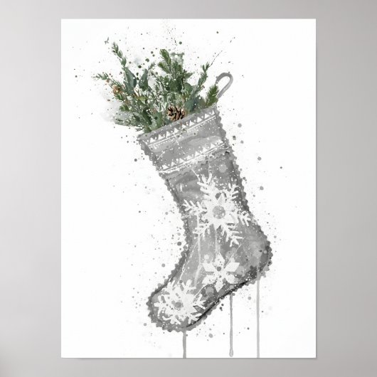 Christmas Gift Christmas Stocking ポスター (正面)