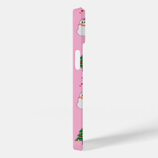 Christmas Gift – Cute Holiday Pattern with Snowman Case-Mate iPhoneケース (裏面 / 右)