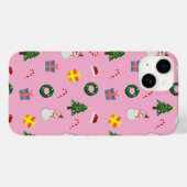 Christmas Gift – Cute Holiday Pattern with Snowman Case-Mate iPhoneケース (裏面 (横))