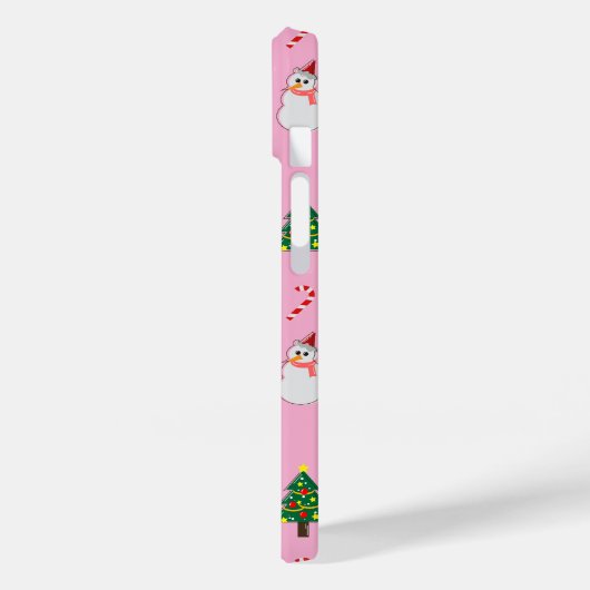 Christmas Gift – Cute Holiday Pattern with Snowman Case-Mate iPhoneケース (裏面 / 左)
