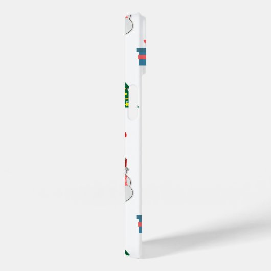 Christmas Gift – Cute Holiday Pattern with Snowman Case-Mate iPhoneケース (裏面 / 右)