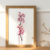 Christmas Gift Flower Cherry Blossom ポスター