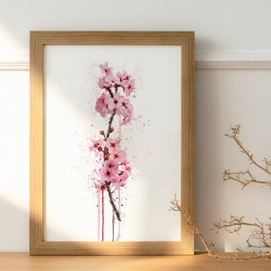 Christmas Gift Flower Cherry Blossom ポスター