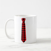 Christmas Gift For Men Dad Family Buffalo Plaid Ch コーヒーマグカップ (左)