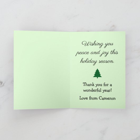 Christmas Gift For School Teacher Personalized カード (内部)