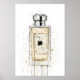 Christmas Gift Fragrance Bottle 'Pale Gold' ポスター