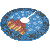 Christmas Gift Glow ブラッシュドポリエステルツリースカート (アングル)