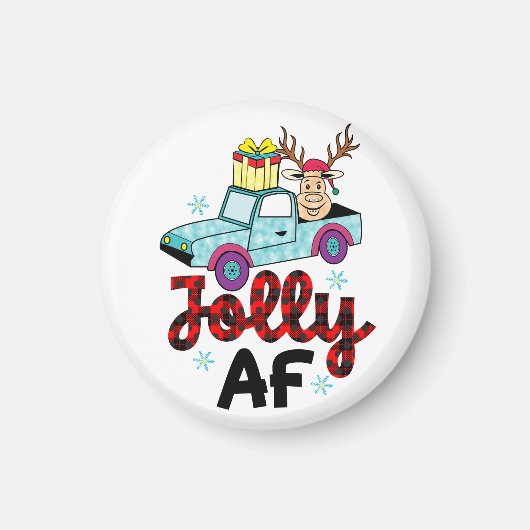 Christmas Gift Jolly Af マグネット (正面)
