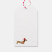 Christmas Gift Tag Dachshund Personalized Pink ギフトタグ (裏面)
