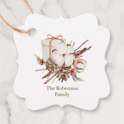 Christmas Gift with Cotton Bouquet フェイバータグ (正面)